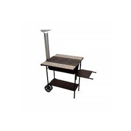 Fogão A Lenha De Ferro Fundido Chaminé, Pedra E Carrinho - 1