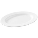 Ver imagem 2 de 3 Travessas Oval Melamina 30x22cm Rasa Buffet Branca Restaurante Salada Petiscos Aperitivos Bar