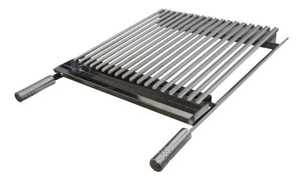 Grelha Parrilla Argentina Aço Inox Cabo de Alúminio 40x50cm