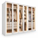 Ver imagem 2 de Guarda Roupa Casal 6 Portas com Vidro Reflecta e 6 Gavetas 100% MDF com LED Imperiale Premium