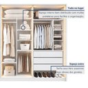 Ver imagem 6 de Guarda Roupa Casal 6 Portas com Vidro Reflecta e 6 Gavetas 100% MDF com LED Imperiale Premium