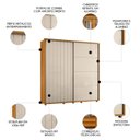 Ver imagem 3 de Guarda Roupa Casal 230cm com 2 Portas Verbena Off/cinamomo Z10 - Mpozenato