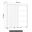 Ver imagem 4 de Guarda Roupa Casal 230cm com 2 Portas Verbena Off/cinamomo Z10 - Mpozenato
