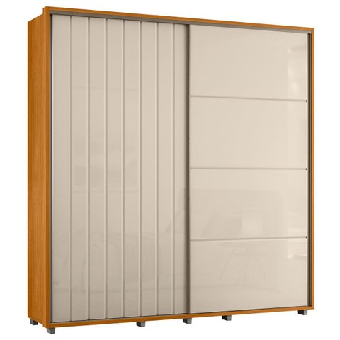 Guarda Roupa Casal 230cm com 2 Portas Verbena Off/cinamomo Z10 - Mpozenato