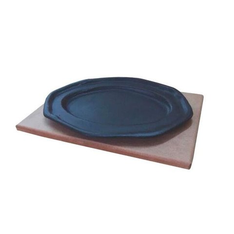 Jogo 5 Tepan 26x16cm Ferro Fundido E 5 Aparador Em Madeira