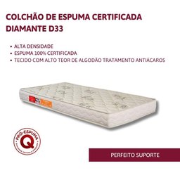 Colchão Espuma Solteiro Orthocrin Diamante D33 78x188x20 Bege - 5