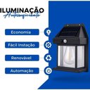 Ver imagem 3 de Luminária Solar Externa Arandela Energia Solar Sensor de Presença 3 Modos de Luz Recarregável