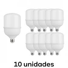 Kit 10 Lâmpadas LED 40W Alta Potencia Branco Frio Bivolt Soq E27 - 5