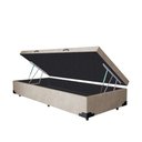 Ver imagem 2 de Base Box Baú Solteiro Luxo Blindado AColchoes Suede Bege 49x88x188