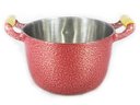 Ver imagem 1 de Caldeirão Alumínio Fundido Craqueado Alça De Madeira 26cm - Vermelho
