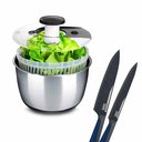 Ver imagem 2 de Centrífuga de Salada 6l Ichef Salad Spinner e Conjunto de Facas Ichef Professional Blue | Ichef