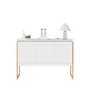 Ver imagem 2 de Buffet Aparador com 3 Portas Miami Branco Dourado