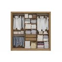 Ver imagem 3 de Guarda Roupa Casal 3 Portas de Correr e 2 Gavetas M570 Fendi/nogueira/fendi - Kappesberg