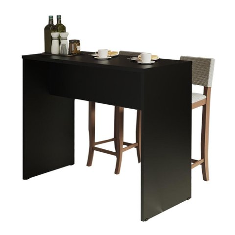 Bancada Para Cozinha Reims Madesa 115 Cm Preto