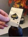 Ver imagem 1 de Kit com 2 Abridores de Garrafa Carta de Baralho Poker Aço Inox