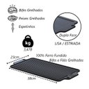 Ver imagem 2 de Chapa Dupla Face Slim em Ferro Fundido Lisa Grelhada 38x23cm Libaneza 94057lb