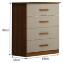 Ver mais imagens de Guarda Roupa Casal Prime 6 Portas com Cômoda Rubi 4 Gavetas Cinamomo Off White – Leifer