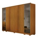 Ver imagem 4 de Guarda Roupa Casal Prime 6 Portas com Cômoda Rubi 4 Gavetas Cinamomo Off White – Leifer