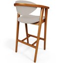 Ver mais imagens de Kit 02 Banquetas Alta para Cozinha Bancada Bar Sala de Jantar Fixa Cecília L02 Linho Bege - Lyam