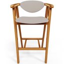 Ver imagem 6 de Kit 02 Banquetas Alta para Cozinha Bancada Bar Sala de Jantar Fixa Cecília L02 Linho Bege - Lyam