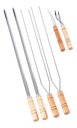 Ver imagem 1 de Kit Conjunto Churrasco 6 Peças Inox Gaucho 4 Espetos 85cm