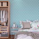 Ver imagem 1 de Papel de Parede Arabesco Tons Azul Gh Papel de Parede 3,3m