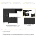 Ver imagem 3 de Cozinha Completa C/ Buffet/aparador Multimóveis Mp2043 Preta