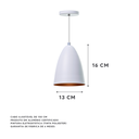 Ver imagem 2 de Lustre Pendentes Bala P Alumínio Decorações Cor: Branco