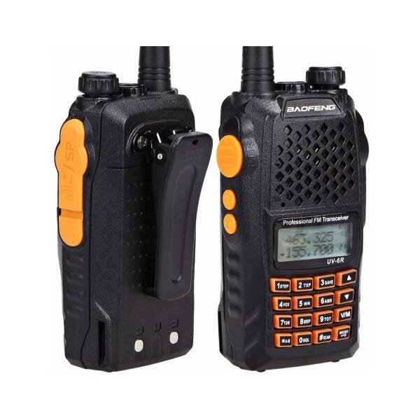 Rádio Comunicador Segurança Baofeng Uv 6R Syc + Fone - 1