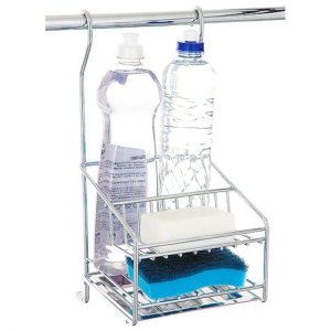 Porta Detergente, Sabão e Esponja Inox Jomer 3003