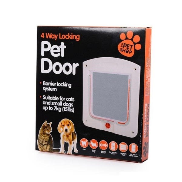 Porta Para Gatos Cachorros 4 Em 1 Pet Door Passagem Pequena - 3