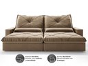 Ver imagem 2 de Sofá Retrátil e Reclinável 2,80m Vogue Veludo Cristal - Netsofas - Castor
