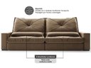 Ver imagem 7 de Sofá Retrátil e Reclinável 2,80m Vogue Veludo Cristal - Netsofas - Castor