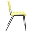 Ver imagem 5 de Kit 02 Cadeiras Empilhável Fixa Escritório Multiuso Base Preta Kimi P03 Amarelo - Lyam Decor
