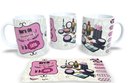 Ver imagem 1 de Caneca de Porcelana Branca Personalizada Profissões Maquiagem