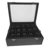 Estojo para 30 relógios com Tampa com Vidro - Preto - 3