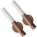 Ver imagem 1 de Luminaria Sensor Movimento Presença Kit 2 Uni Recarregavel Luz Led Usb Parede Iluminaçao Quarto Sala