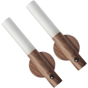 Luminaria Sensor Movimento Presença Kit 2 Uni Recarregavel Luz Led Usb Parede Iluminaçao Quarto Sala