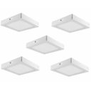 Ver imagem 1 de Kit 5 Luminária Led Sobrepor 18W Quadrada Branco Frio 6000K