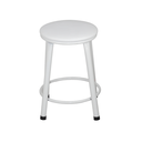 Ver imagem 2 de Kit 2 Banquetas Baixa Banco Cozinha Americana Balcão Bar Aço:branco/branco