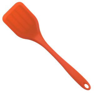 Espátula Laranja de Silicone Duplo Lisa - Oikos