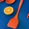 Espátula Laranja de Silicone Duplo Lisa - Oikos - 2