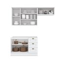 Ver imagem 4 de Cozinha Completa 3 Peças Americana 2 Aéreos 1 Balcão sem Pia Cz136 Branco