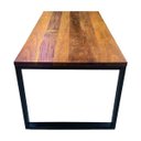 Ver imagem 3 de Mesa de Jantar Rustica em Madeira Maciça com Pés de Ferro Estilo Industrial 1,20m