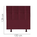Ver imagem 3 de Cabeceira Poliana Cama Box Solteiro 100 Cm Suede Bordo