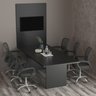 Kit com Mesa para Reunião 6 Lugares e Painel para Tv até 37 Polegadas - 1