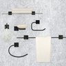 Kit Acessórios Banheiro Luxo Aço Inox 6 Peças Pintura Preto - 3