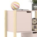 Ver imagem 3 de Armário Organizador Kids Liv com 2 Portas e 2 Gavetas Rosê/Natural - Matic Móveis