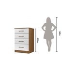 Ver mais imagens de Kit Guarda Roupa Solteiro Chile e Cômoda Ms - Naturale / Branco Naturale / Branco