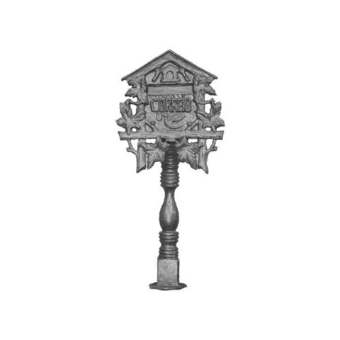 Caixa de Correio Colonial Uva com Pé Ferro Fundido